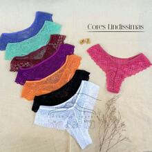 Kit 10 Panties In Polyamide Lace Comfort Sensual Thong Premium Lingerie For Resale - Nhiều màu - Xem 5