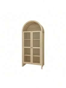 70.28" Tall Arched Kitchen Pantry,  Modern Farmhouse Wood Kitchen Storage Cabinets ,Arched Storage Display Cabinet With  Adjustable Shelves, Versatile Cupboard For Kitchen, Dining Room, Living Room - 1 - Xem 11