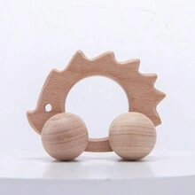 Voiture jouet en bois avec boutons-poussoirs et 4 roues, formes d'animaux mignonnes, entraînement des compétences motrices fines pour les tout-petits garçons et filles. Modèle de voiture jouet en matériau bois sécuritaire, retour à l'école
