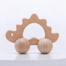 Voiture jouet en bois avec boutons-poussoirs et 4 roues, formes d'animaux mignonnes, entraînement des compétences motrices fines pour les tout-petits garçons et filles. Modèle de voiture jouet en matériau bois sécuritaire, retour à l'école