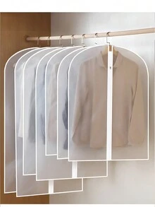 1 件衣服罩衣服收纳衣服防尘罩多尺寸衣服挂袋衣服挂式防尘罩 Eva 防尘袋。 - 白色 - 查看 4