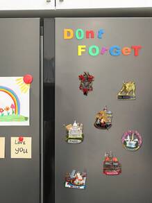 1 miếng dán từ tính 3D nhiều màu, nam châm tủ lạnh lưu niệm du lịch, nam châm tủ lạnh tòa nhà phong cảnh cá nhân hóa quà tặng tốt nhất - Nhiều màu - Xem 7