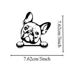1PC, Miếng dán tường Vinyl chống thấm nước ngoài trời 3 inch vui nhộn, quà tặng sáng tạo, hình dán động vật dễ thương, hình dán chó Bulldog Pháp đang nhìn trộm, thích hợp cho máy tính xách tay, máy tính bảng, ốp lưng điện thoại di động, sản phẩm cho thú cưng, nhật ký cá nhân - Nhiều màu - Xem 2