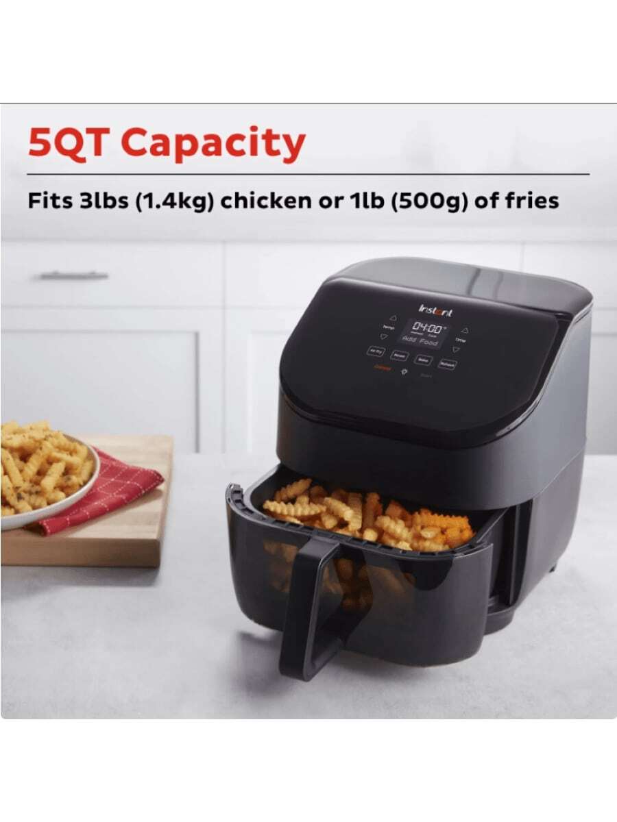 Vortex 5 Quart Single Basket 4In1 Air Fryer Oven With Clear Cook