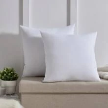 Set Of 2 Throw Insert Pillows - White Color, Square Shape, Decorative Pillow For Bed & Couch, Multi-Functional Modern Cushion, Can Be Used Alone Or Great Fit For Your Favorite Pillow Shell - White - View 4
