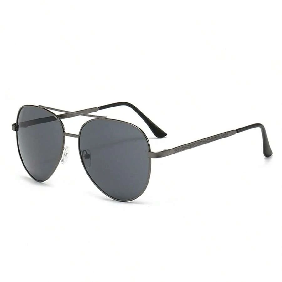 Unisex Aviator  - Driving , Retro Anti-UV , Fashionable And Stylish+1Case - 黑色 - 查看 1