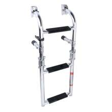 1Pcs 3 Steps Foldable Boat Ladder Folding Boarding Ladder Boat Marine Marine Grade Stainless Steel - Silver - View 7