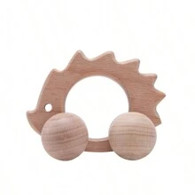 Voiture jouet en bois avec boutons-poussoirs et 4 roues, formes d'animaux mignonnes, entraînement des compétences motrices fines pour les tout-petits garçons et filles. Modèle de voiture jouet en matériau bois sécuritaire, retour à l'école