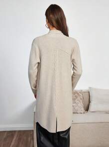 Women's Solid Color Versatile Vest Jacket, Autumn/Winter - Apricot - View 2