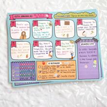 Block 50 Sheets Weekly Planner Letter Size Chikidi Planner Organizer For Office, Home And School - Multicolor - View 3