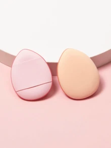 10 个手指气垫粉扑，带气垫粉扑、无乳胶混合海绵和化妆扑，适用于粉底液、粉饼、遮瑕膏。适合所有皮肤类型。 - 彩色 - 查看 2