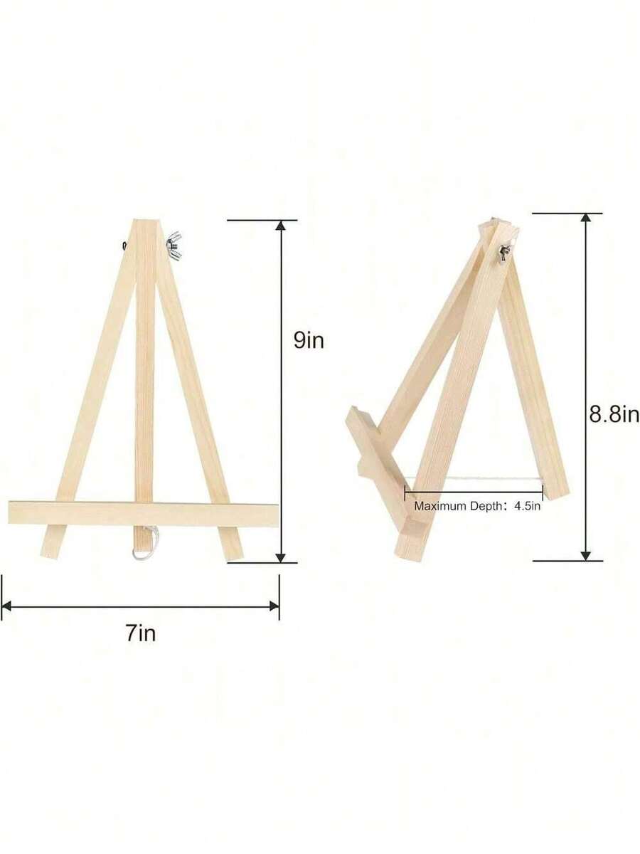 9 Inch Tall Wood Easels For Display Set Of 12 Tabletop Painting Stand