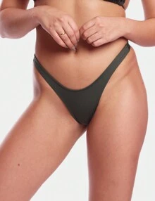 Women's Thong Bikini Wing Delta Plain Thread Beach Sun Summer - màu xanh lá - Xem 1
