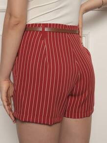 Nira Tailored Shorts With Pocket And Belt, Spring/Summer - 紅色 - 查看 3