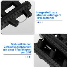 Cecaylie 2 Stück Anfahrhilfe max.3.5t Sandbleche 80cm PKW LKW Traktionsplat - Schwarz - Übersicht 8