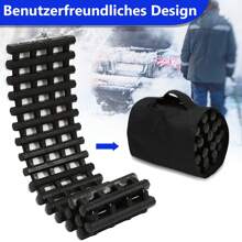 Cecaylie 2 Stück Anfahrhilfe max.3.5t Sandbleche 80cm PKW LKW Traktionsplat - Schwarz - Übersicht 4