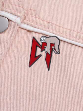 1 件动物休闲街头风格可爱锌合金胸针，个性化时尚金属树懒别针，适合所有季节服装配饰别针用于衣服包饰背包用于学校办公室配饰衬衫夹克珠宝万圣节衣服别针有趣的教师礼物万圣节配饰教师节服装配饰包饰圣诞节