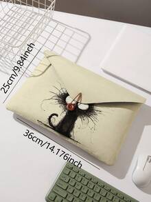 猫图案印花笔记本电脑包 电脑布套配件 柔软笔记本电脑包 柔软电脑套 笔记本电脑套 平板电脑皮包 笔记本电脑拉链电脑套 学校商务办公基础款 笔记本电脑/保护套/手提包/平板电脑 单肩包 手提包 iPad 包 背包 适合女性/男性/女孩/男孩/女性/男性学生 适合 Mac Book Air/Pro11/13/14/172 英寸 时尚防水/防震轻便书包 适用于办公室 旅行商务护士大学/学院必备 圣诞节/父亲/母亲/教师礼物 小学/初中/高中 工作通勤外出 带电脑隔层 大容量 便携简约 多功能 带拉链笔记本电脑配件套 - 彩色 - 查看 4