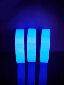 2pcs Luminous Tapes, Green & Blue Warning Glow In The Dark Anti-Slip Stickers, Reflective Fluorescent Tape
