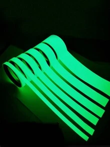2pcs Luminous Tapes, Green & Blue Warning Glow In The Dark Anti-Slip Stickers, Reflective Fluorescent Tape