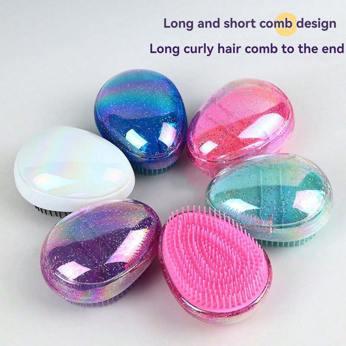 Starry Sky Egg Comb Plastic Massage Comb AntiTangle Hair Brush Scalp