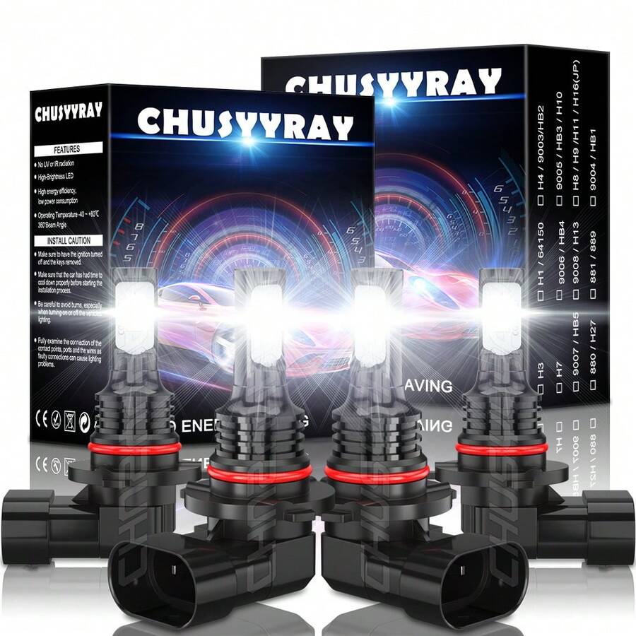 CHUSYYRAY 4x White For 2006 2007 2008 2009 2010 2011 Civic LED