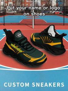 1 Pair Green Bay Baseball Custom Sneaker, Personalized Name Running Shoes, Custom Blade Sneakers, Personalized Gift Low Top Running Shoes, Name Sneakers, Personalized Running Shoes For Women And Men, Personalized Sports And Casual Shoes, Gift For Mom/Dad/Her/Him/Girlfriend/Boyfriend/Wife/Husband/Friend