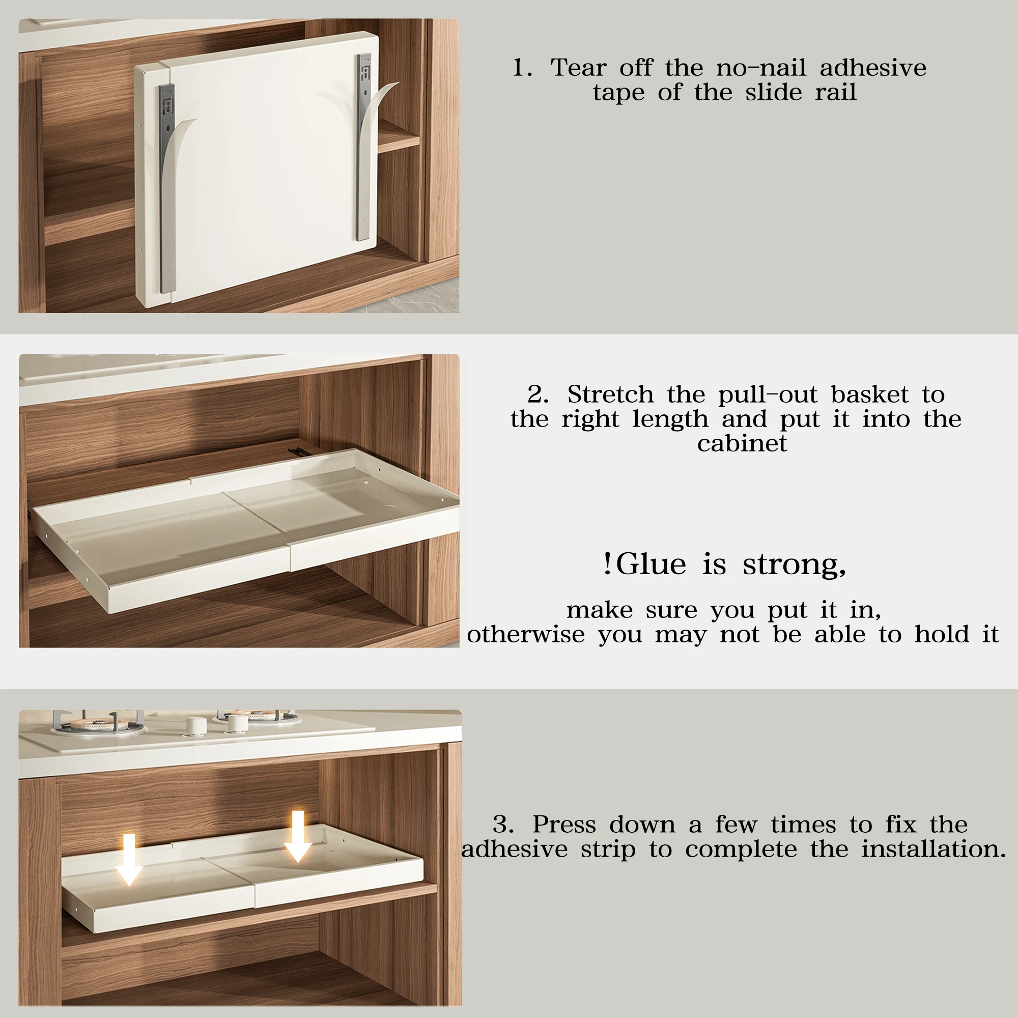 Simple Houseware Organizer Impilabile A 3 Livelli Con Cestelli Scorrevoli | Bianco, Per Dispensa, Armadio, Cucina