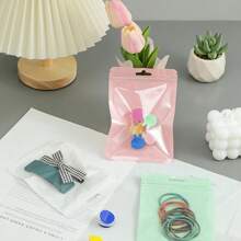 30pcs Macaron Color Self-Sealing Plastic Bags, Thicker Clear Colored Candy Bags, Sealing Pouches, Packaging Bags, Suitable For: Gift Wrapping, Valentine's Day Gift Packaging, Decorative Packaging, Storage Of Accessories, Sample Cosmetics, Office Supplies Back To School Valentine's Day