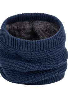 Add Velvet Bib Korean Version Of All The Neck Protector Sleeve Thick Grain Lovers Warm Scarf Winter 1pc - Solid Color - View 12