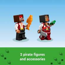 LEGO Aventura en el Barco Pirata, Juguete de barco con set de juego para niños que incluye figura de calamar, camello y piratas, set de construcción de juguete de piratas para juego de roles, regalo de para niños y niñas de 8 años, 21259 - 21259 - Ver 5
