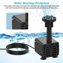 6.5W Floating Solar Fountain Pump With Built-In Battery & 6 Spray Nozzles Auto Shut Off Design For Summer Garden Bird Bath Small Pond Decoration - Black - View 7