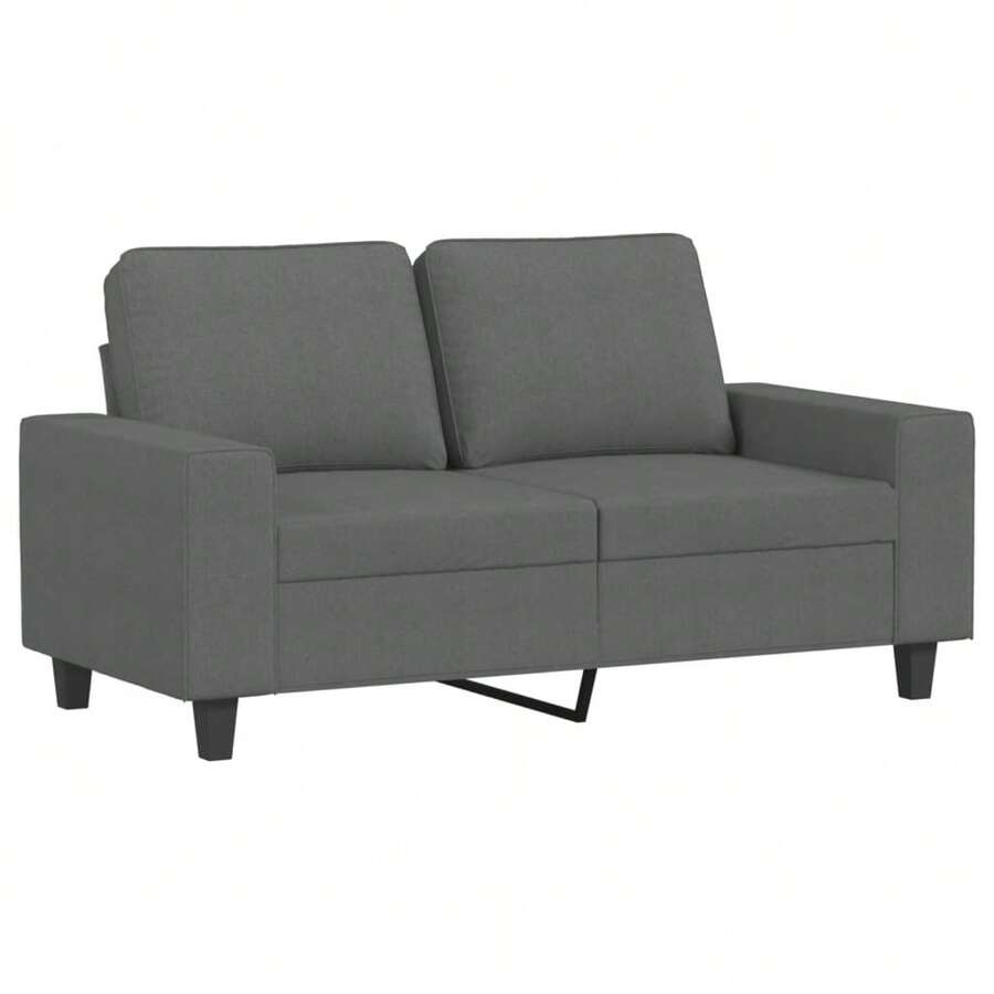 Cozy Dark Gray 2Seater Sofa For Modern Living Room Fabric Upholstered