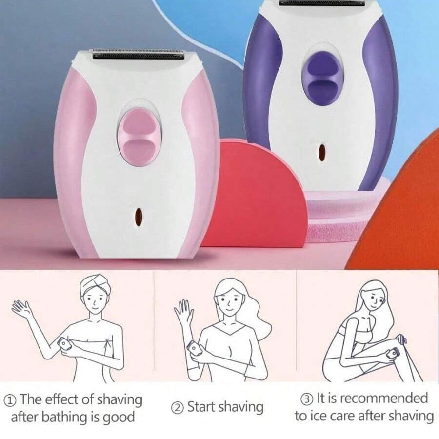 Rechargeable Lady Shaver Hair Remover Women Razor Cordless Facial Hair