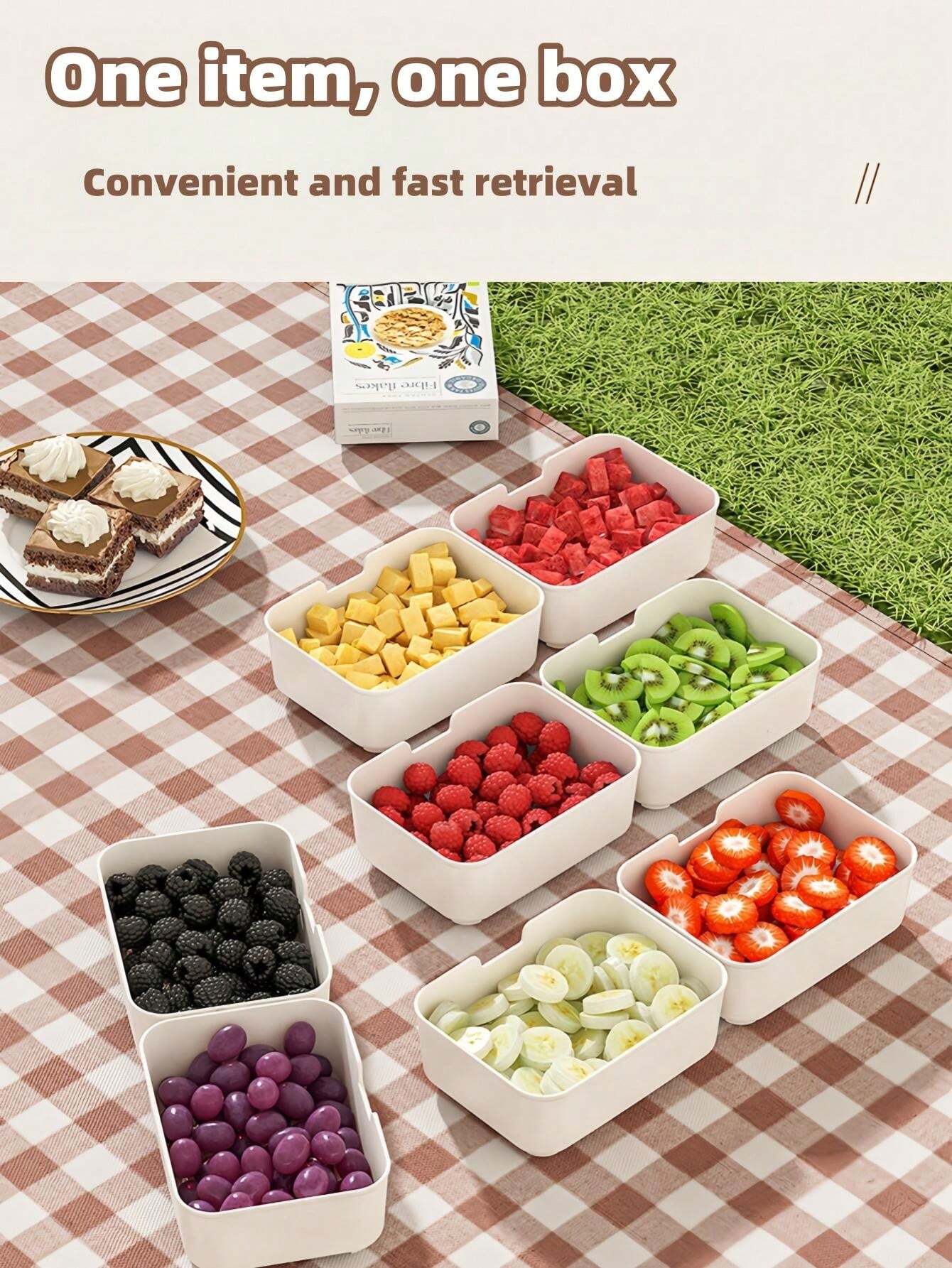 Glass Bottles Lunch Box For Outdoor Camping Picnic, Portable Insulated