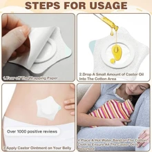 10/20/100 片蓖麻油敷贴、蓖麻油贴片、蓖麻油肚脐敷贴、水刺布蓖麻油敷贴、自粘式蓖麻油敷贴、蓖麻油敷垫、白色