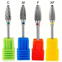 1pc Tungsten Carbide Nail Drill Bits Rotate Electric Carbide Milling Cutters For Manicure Gel Polish Remover 3/32" Nail Files Pedicure - Multicolor - View 1