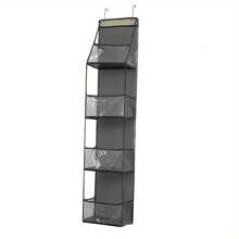 1 pieza/2 piezas Estantería organizadora de 4/6 niveles para montar en la puerta con bolsillos independientes, estantería de almacenamiento de tela montada en la pared, apta para armarios, baños, dormitorios y residencias, incluye 2 ganchos de metal, para organizar cosméticos, juguetes y artículos varios, pantalones, zapatos, vaqueros, botas, faldas, dormitorio, organizador, almacenamiento en el hogar, camiseta blanca para mujer, pantalones negros para mujer, ropa de invierno para dama, vestido