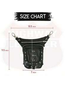 LEATHER Thigh Drop Leg Bag Gun Holster Bag Waist Bag Fanny Pack Messenger Bag - Variant1 - View 8
