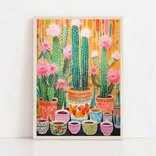 1 tấm áp phích xương rồng Mexico theo phong cách Matisse tranh in nghệ thuật Mexico truyền thống tranh vải nghệ thuật treo tường hình ảnh trang trí phòng xương rồng không có khung - Nhiều màu - Xem 98