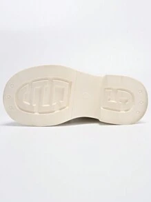 Giày bốt cổ ngắn thời trang nữ, giày thường ngày ngoài trời đa năng, thoải mái, phong cách Hàn Quốc mới có khóa kéo buộc dây - trắng - Xem 7