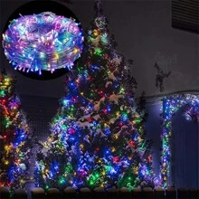 1 pieza Guirnalda de luces LED de hadas a prueba de agua para el hogar, jardín, bodas y decoraciones festivas - Funciona con batería para Halloween y Navidad