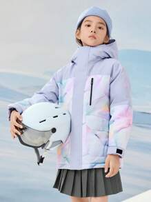 Balabala Tween Girl' Down Jacket 2024 Winter Thickened Outerwear For Boys & Girls - Purple - View 3