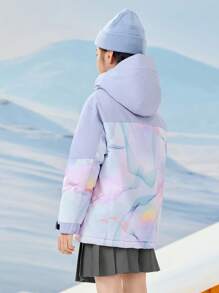 Balabala Tween Girl' Down Jacket 2024 Winter Thickened Outerwear For Boys & Girls - Purple - View 2