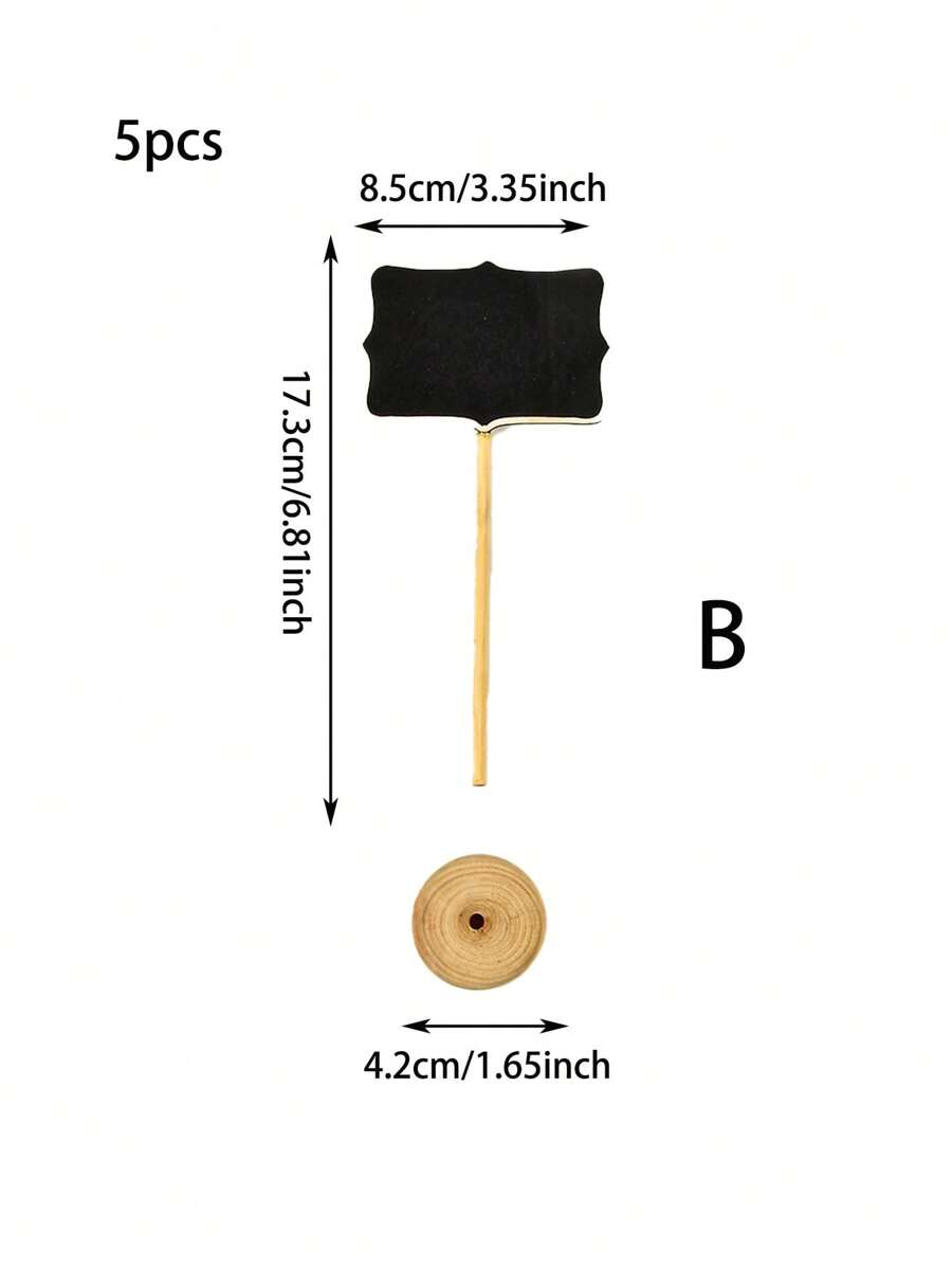 5pcs Blackboard Logo, Small Blackboard With Bracket, Used For Food