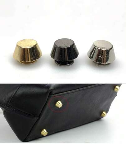 12mm Diy 扣铆钉螺丝桶形圆头螺栓平头螺丝，桶钉圆弧螺丝装饰包五金手袋底钉箱包配件，橙色皮革耐磨钉扣，朋克金属钉布扣，箱包，手工艺品，衣服，包包，鞋子，手工艺爱好者必备