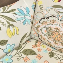 Fodera per braccioli - Fiori beige - Visualizzare 7
