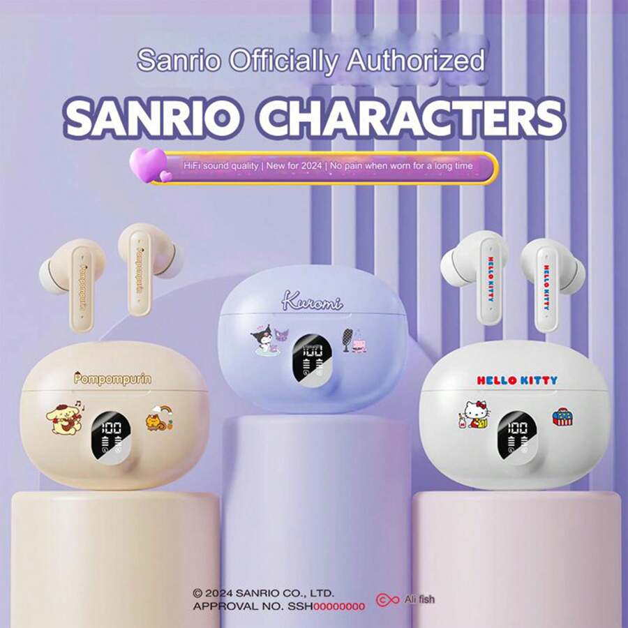 Sanrio Sanrio D56 TWS Earbuds Kuromi Bluetooth Earphones Cinnamoroll