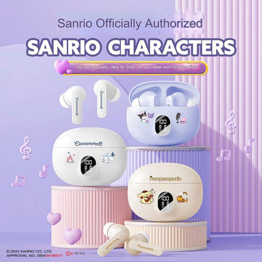 Sanrio Sanrio D56 TWS Earbuds Kuromi Bluetooth Earphones Cinnamoroll