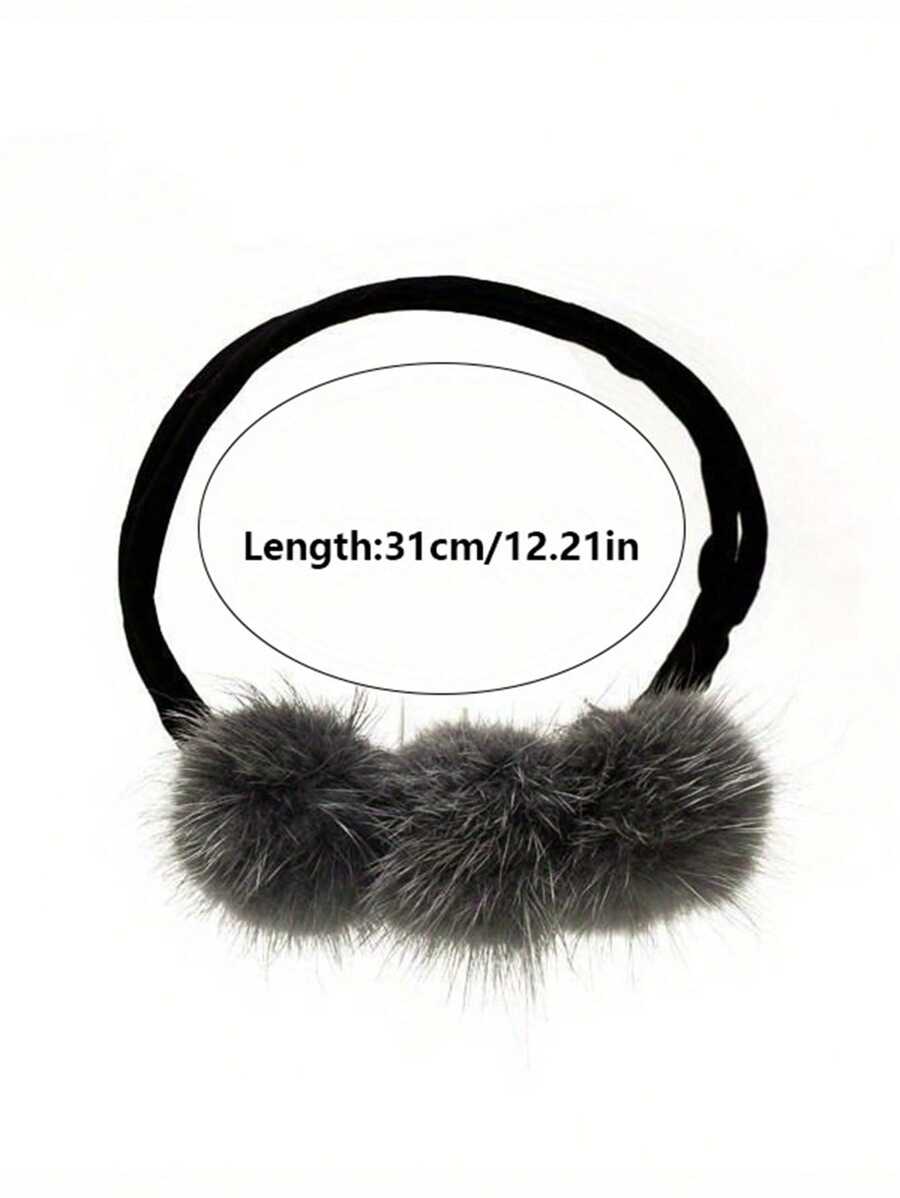 Aylhfo 1 Piece Of Elegant Temperament Plush Ball Hair Stick Hair Clip